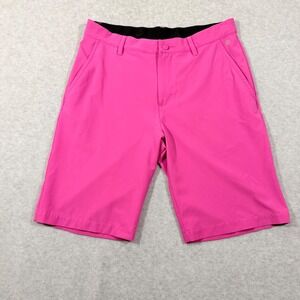 Adidas Golf Shorts Mens 30 Pink Performance Flat Front Activewear